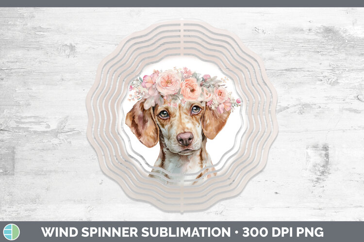 GorgeousDogs 05 Floral Crown Wind Spinner design.