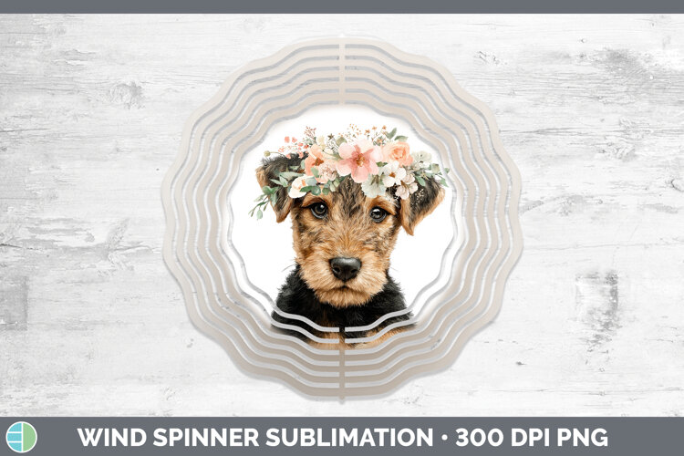 GorgeousDogs 05 Floral Crown Wind Spinner design.