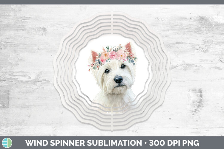 GorgeousDogs 05 Floral Crown Wind Spinner design.