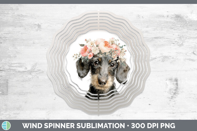 GorgeousDogs 05 Floral Crown Wind Spinner design.