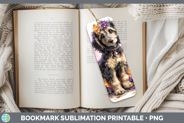 Dogs 05 Halloween Afghan Hound Bookmark Sublimation Printabl