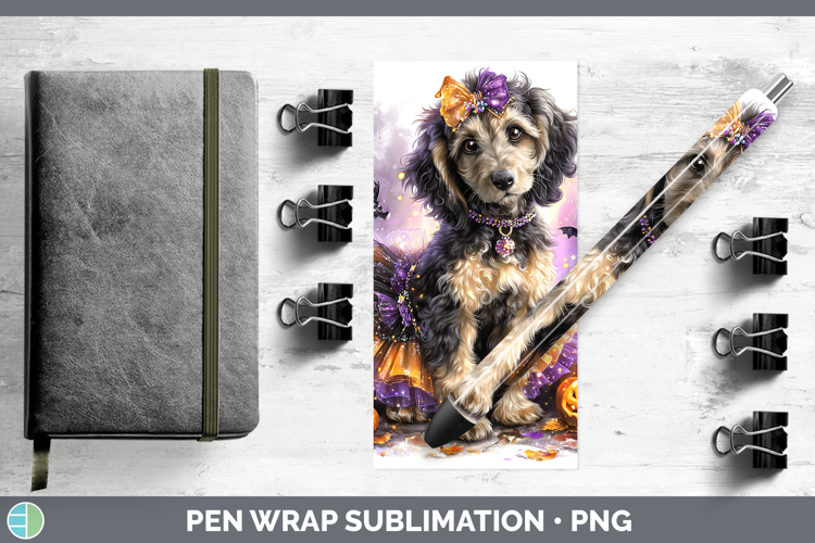 Dogs 05 Halloween Afghan Hound Pen Wrap Sublimation Pen Desi