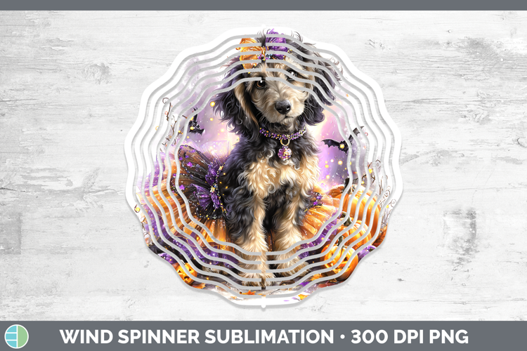 Dogs 05 Halloween Afghan Hound Wind Spinner Sublimation Spin