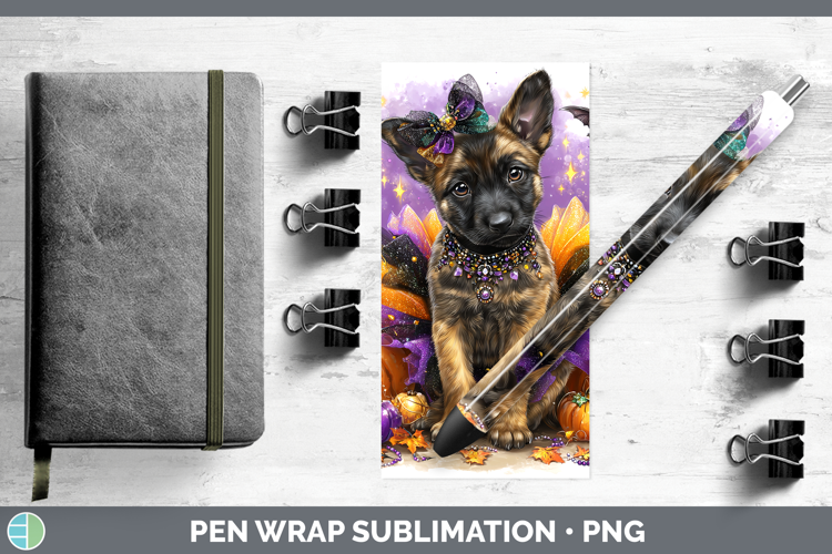 Dogs 05 Halloween Belgian Malinois Pen Wrap Sublimation Pen