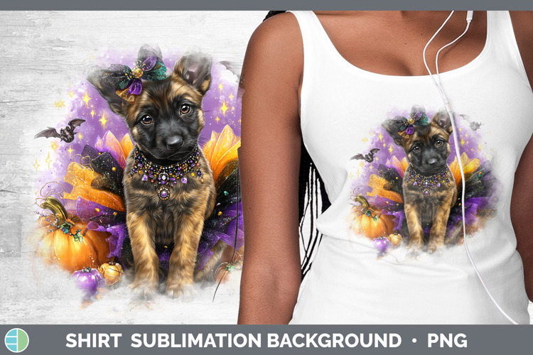 Dogs 05 Halloween Belgian Malinois Shirt Sublimation Backgro