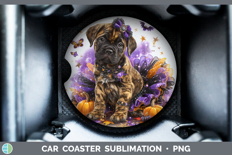 GorgeousDogs 05 Halloween Car Coaster design.