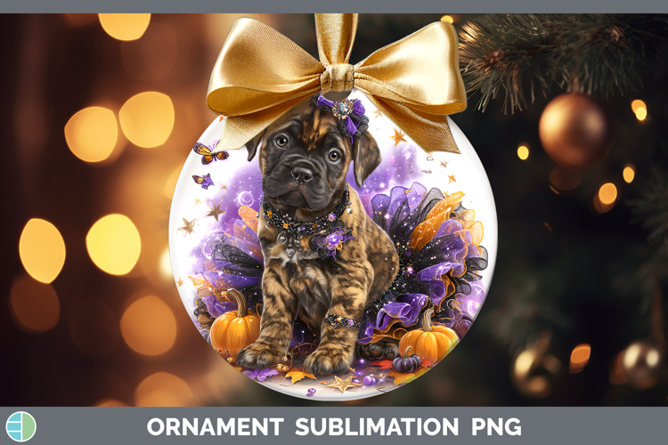 Dogs 05 Halloween Bordeaux Mastiff Ornament Sublimation Baub