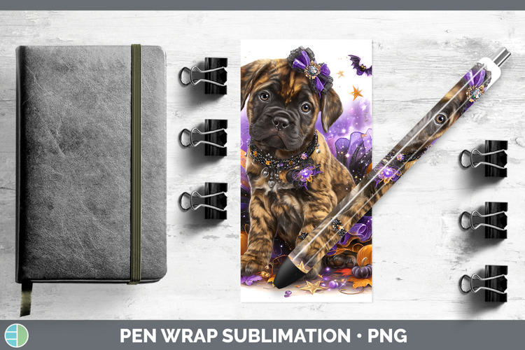 Dogs 05 Halloween Bordeaux Mastiff Pen Wrap Sublimation Pen