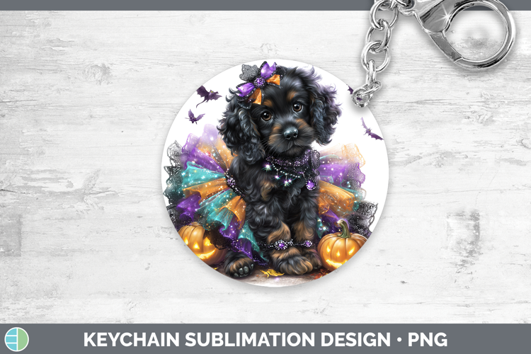Dogs 05 Halloween English Cocker Spaniel Keychain Sublimatio