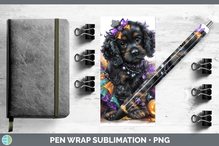 Dogs 05 Halloween English Cocker Spaniel Pen Wrap Sublimatio