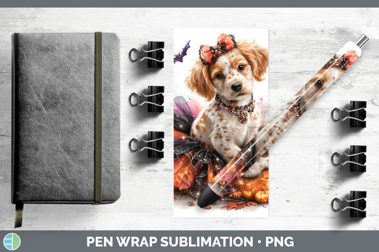 Dogs 05 Halloween English Setter Red and White Pen Wrap Subl