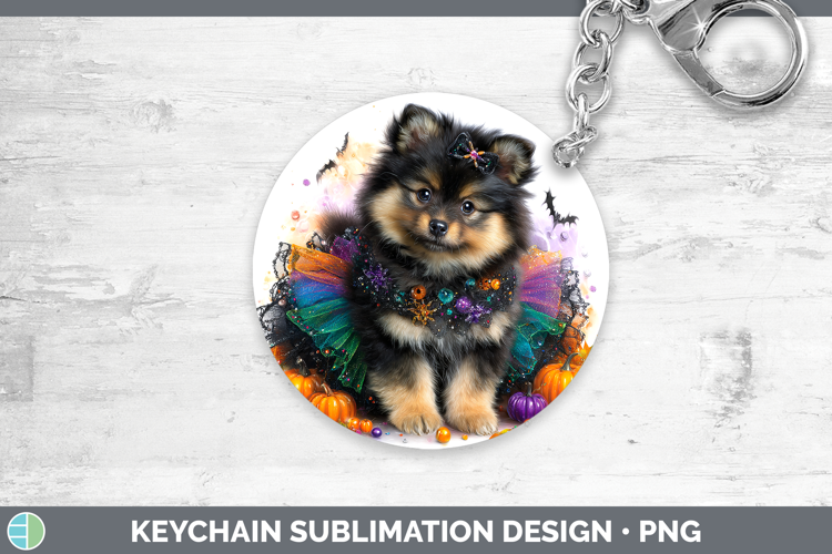 Dogs 05 Halloween Finnish Lapphund Keychain Sublimation Keyr