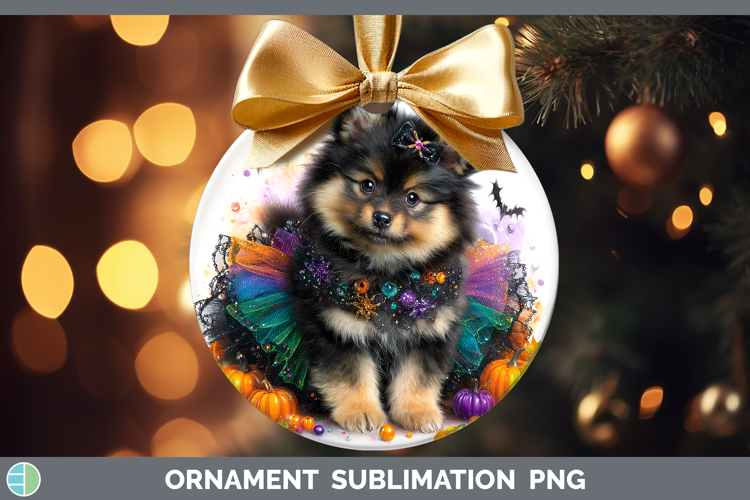 Dogs 05 Halloween Finnish Lapphund Ornament Sublimation Baub
