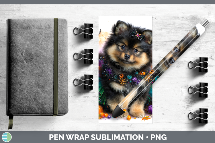 Dogs 05 Halloween Finnish Lapphund Pen Wrap Sublimation Pen