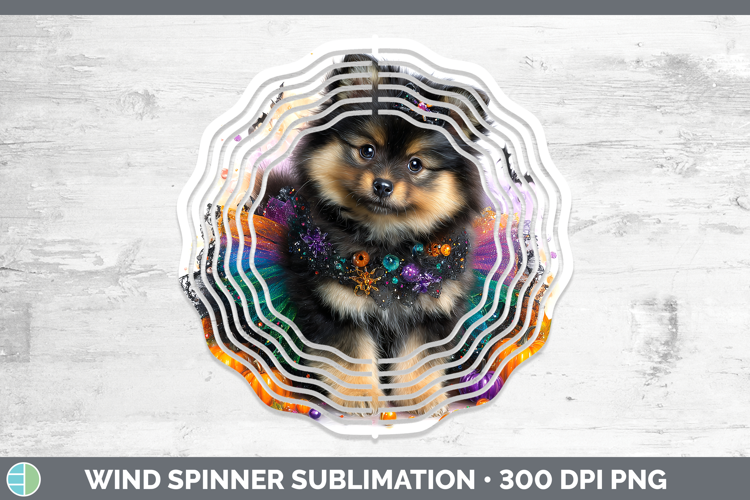 Dogs 05 Halloween Finnish Lapphund Wind Spinner Sublimation