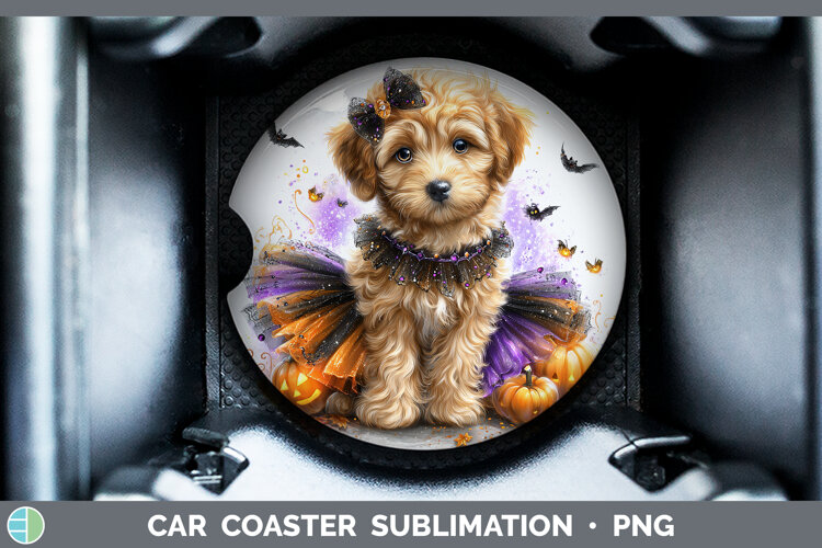 GorgeousDogs 05 Halloween Car Coaster design.
