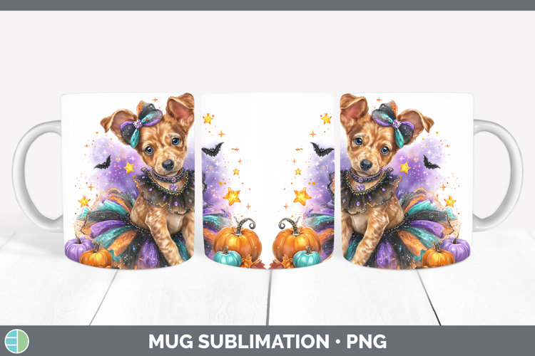 Dogs 05 Halloween Podenu Canario Mug Wrap Sublimation Coffee