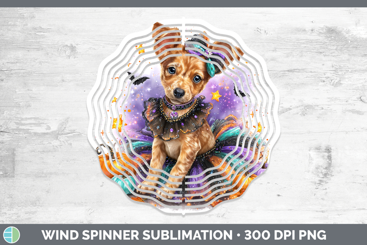 Dogs 05 Halloween Podenu Canario Wind Spinner Sublimation Sp