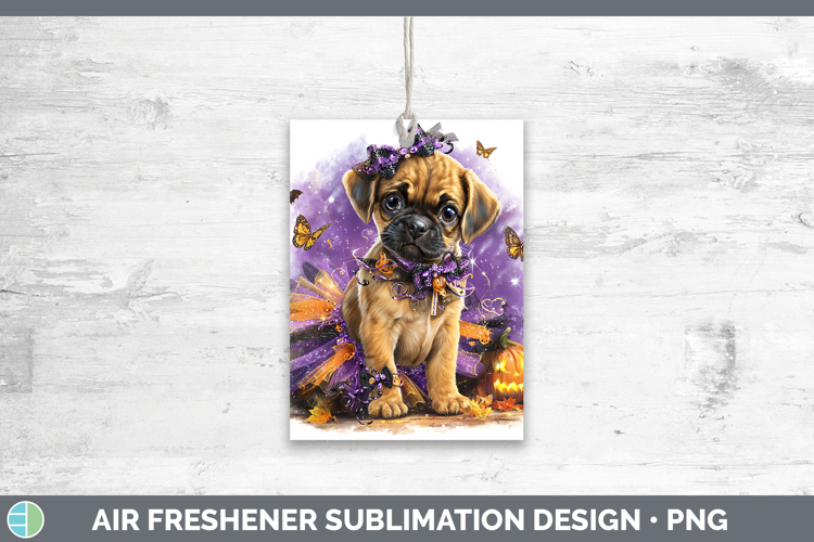 Dogs 05 Halloween Puggle Air Freshener Sublimation Car Fresh