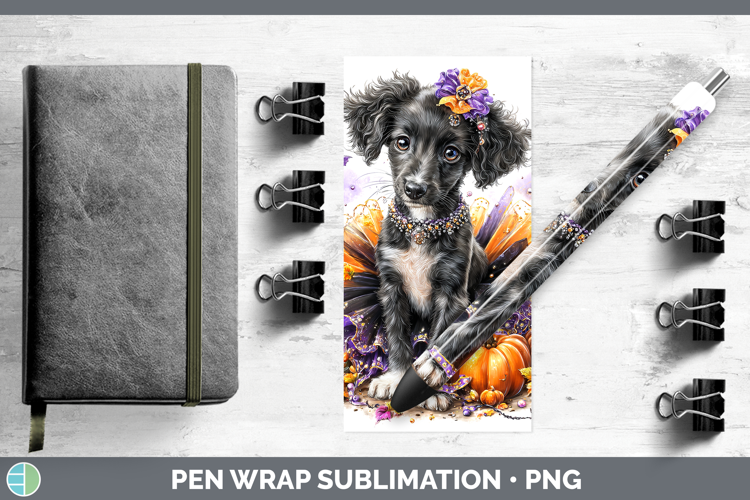 Dogs 05 Halloween Saluki Pen Wrap Sublimation Pen Designs