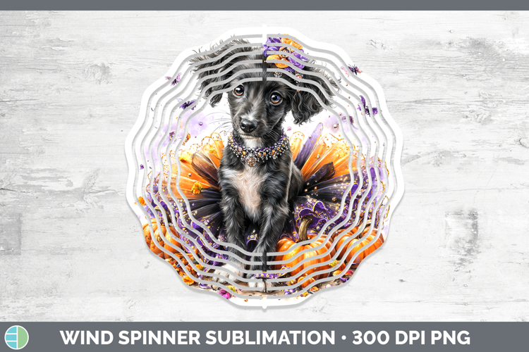 Dogs 05 Halloween Saluki Wind Spinner Sublimation Spinner De