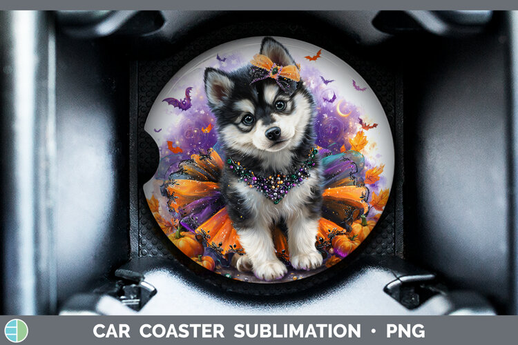 GorgeousDogs 05 Halloween Car Coaster design.