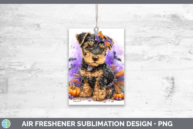 Dogs 05 Halloween Welsh Terrier Air Freshener Sublimation Ca