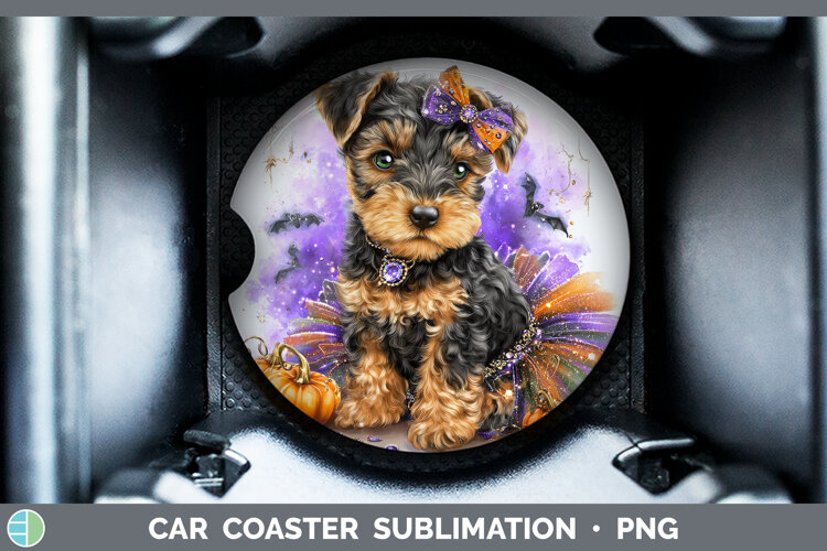 GorgeousDogs 05 Halloween Car Coaster design.