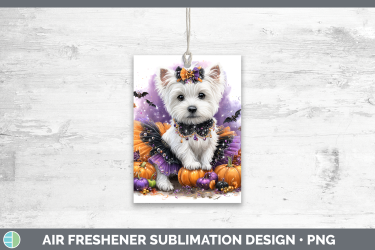 Dogs 05 Halloween White Highland Terrier Air Freshener Subli