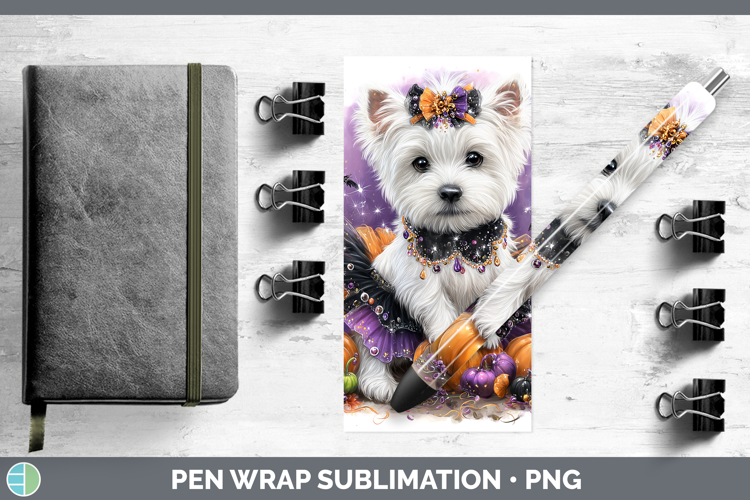 Dogs 05 Halloween White Highland Terrier Pen Wrap Sublimatio