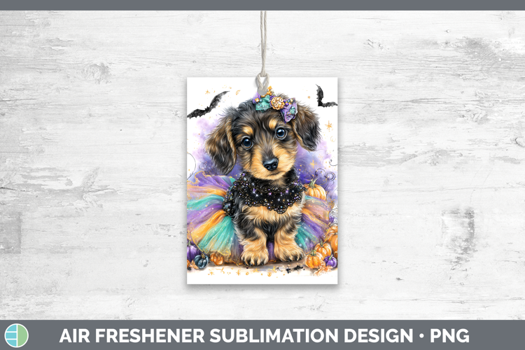 Dogs 05 Halloween Wire Haired Dachshund Air Freshener Sublim