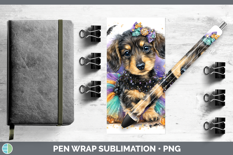 Dogs 05 Halloween Wire Haired Dachshund Pen Wrap Sublimation