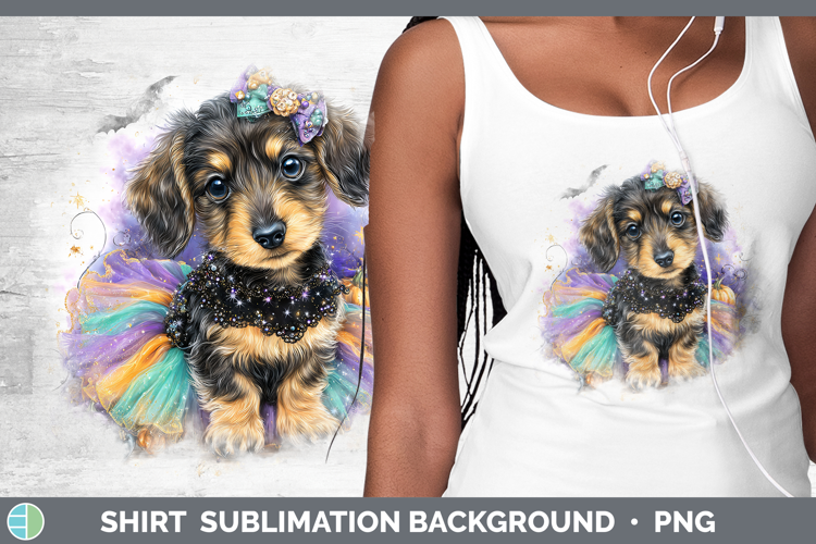 Dogs 05 Halloween Wire Haired Dachshund Shirt Sublimation Ba