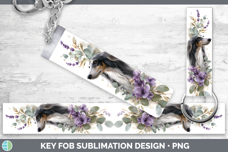 GorgeousDogs 05 Lavender and Eucalyptus Key Fob design.