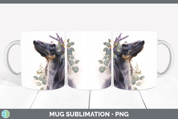 GorgeousDogs 05 Lavender and Eucalyptus Mug Wrap design.