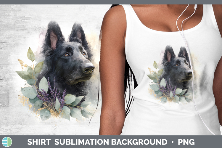 Belgian Sheepdog Dogs 05 Lavender and Eucalyptus Shirt Subli