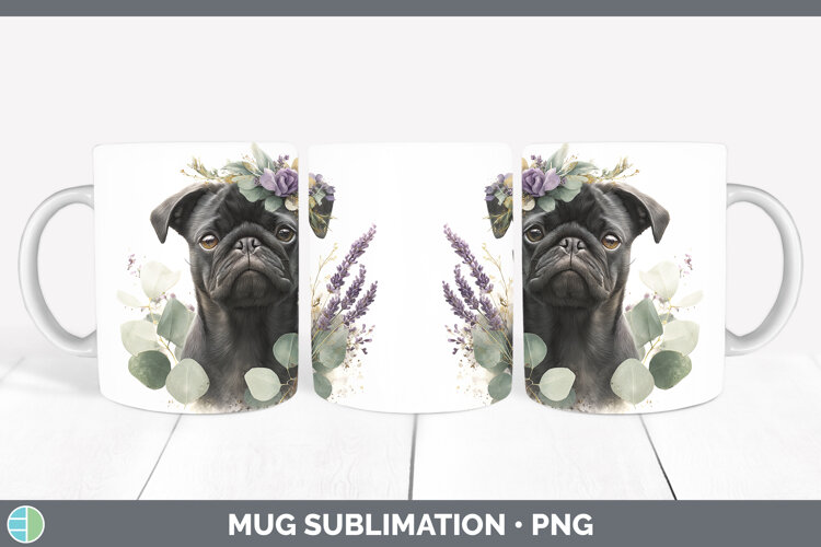 GorgeousDogs 05 Lavender and Eucalyptus Mug Wrap design.