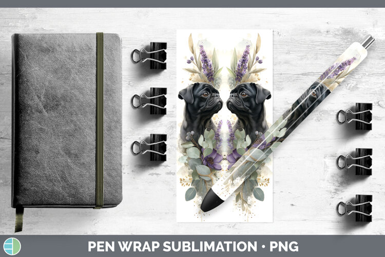 GorgeousDogs 05 Lavender and Eucalyptus Pen Wrap design.