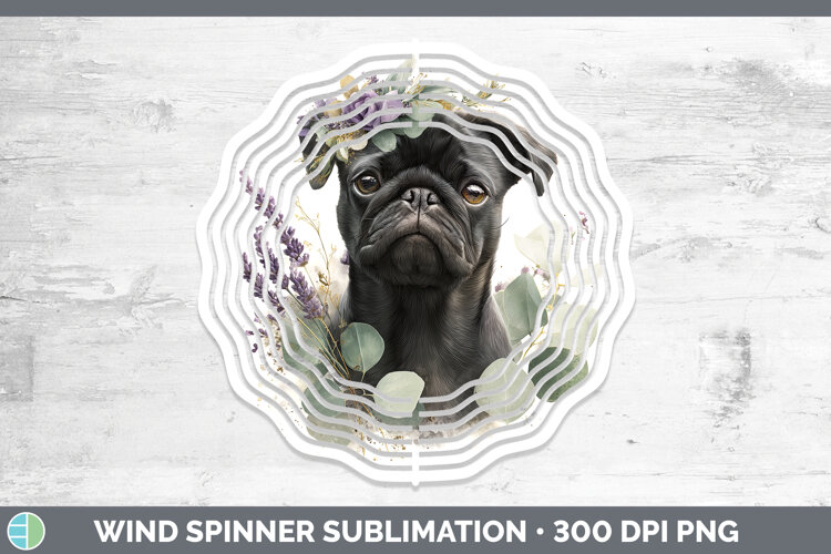 GorgeousDogs 05 Lavender and Eucalyptus Wind Spinner design.