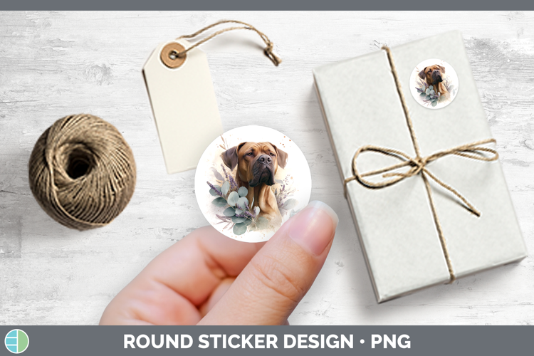 Bordeaux Mastiff Dogs 05 Lavender and Eucalyptus Stickers De