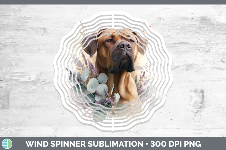 Bordeaux Mastiff Dogs 05 Lavender and Eucalyptus Wind Spinne