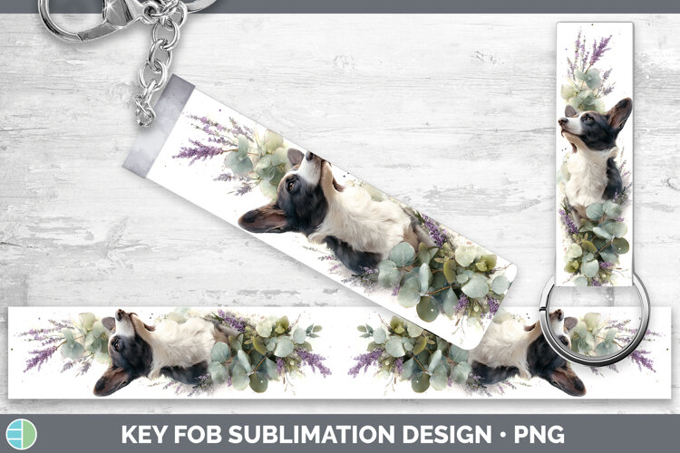 GorgeousDogs 05 Lavender and Eucalyptus Key Fob design.