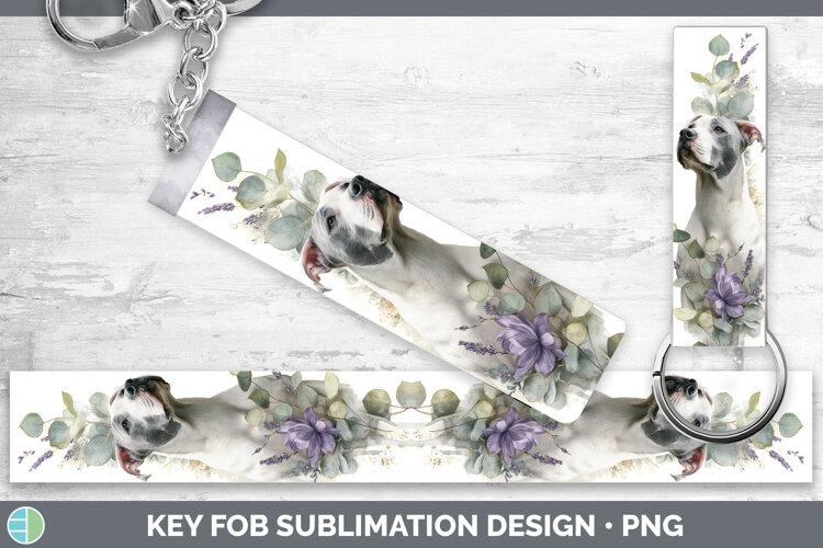 GorgeousDogs 05 Lavender and Eucalyptus Key Fob design.