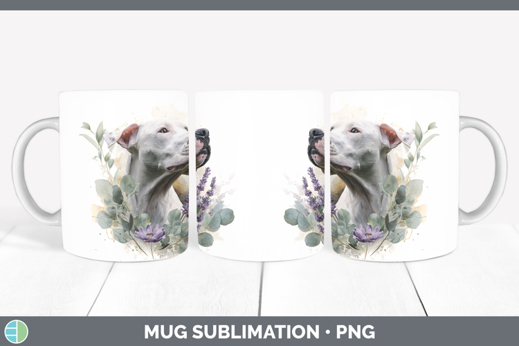 Dogo Argentino Dogs 05 Lavender and Eucalyptus Mug Wrap Subl