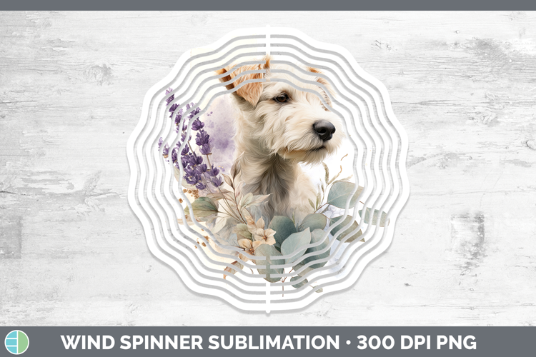 Double Doodle Dogs 05 Lavender and Eucalyptus Wind Spinner S