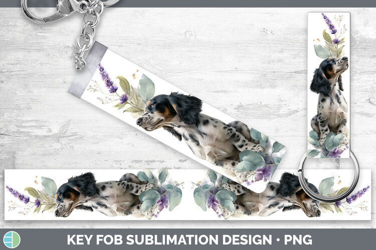 GorgeousDogs 05 Lavender and Eucalyptus Key Fob design.