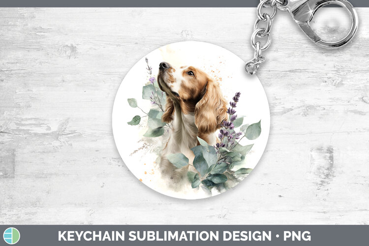 GorgeousDogs 05 Lavender and Eucalyptus Keychain design.