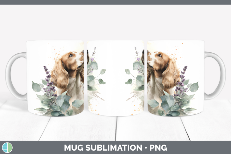English Cocker Spaniel Dogs 05 Lavender and Eucalyptus Mug W