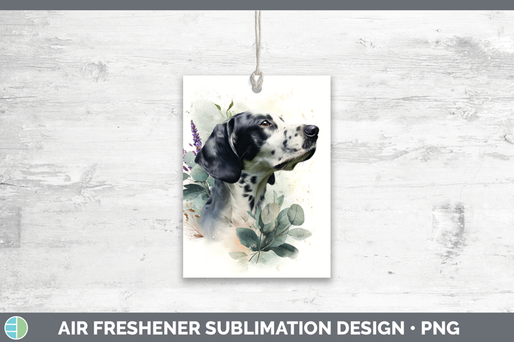 English Setter Black and White Dogs 05 Lavender and Eucalypt