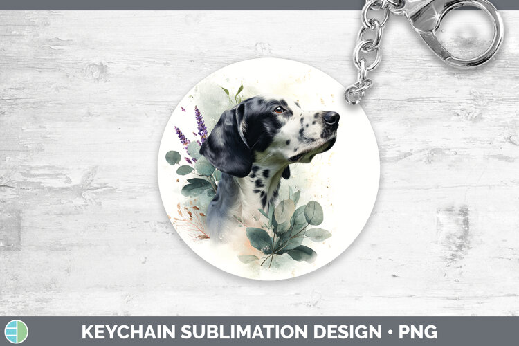 GorgeousDogs 05 Lavender and Eucalyptus Keychain design.